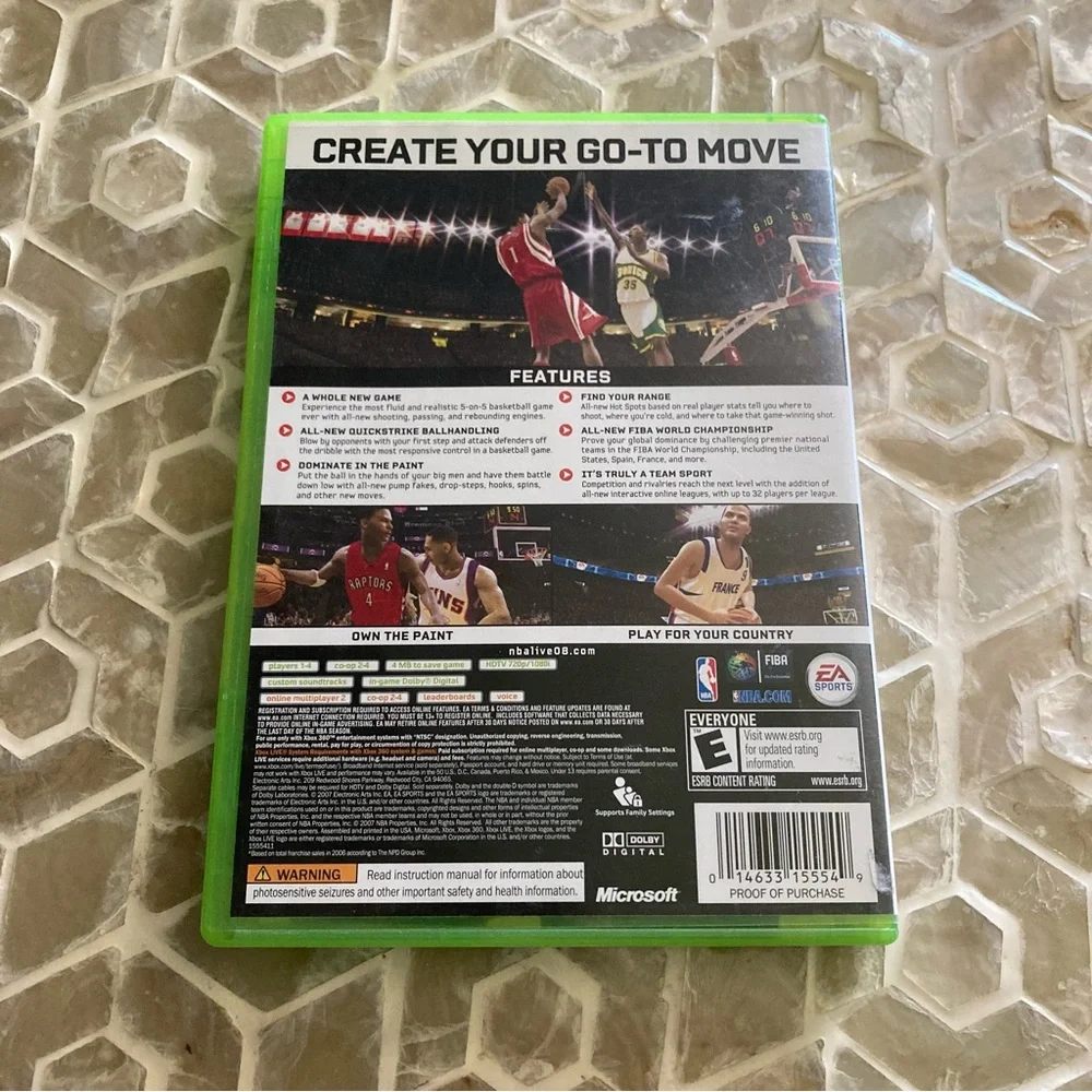 BUNDLE: Microsoft Xbox 360 Live NBA Live 07 & 08